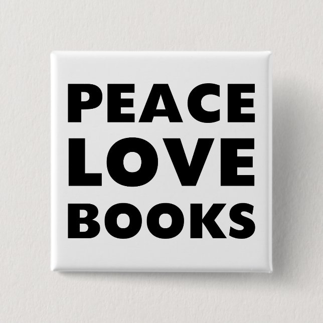 Chapa Cuadrada Libros del amor de la paz (Anverso)