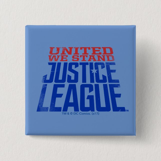 Chapa Cuadrada Liga de la Justicia| United We Stand Graphic (Anverso)