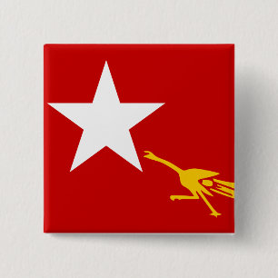 Chapa Cuadrada Liga nacional para la democracia, bandera de
