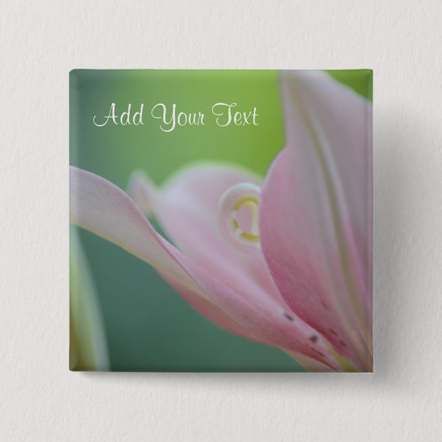 Chapa Cuadrada Lily rosa de Shirley Taylor (Anverso)
