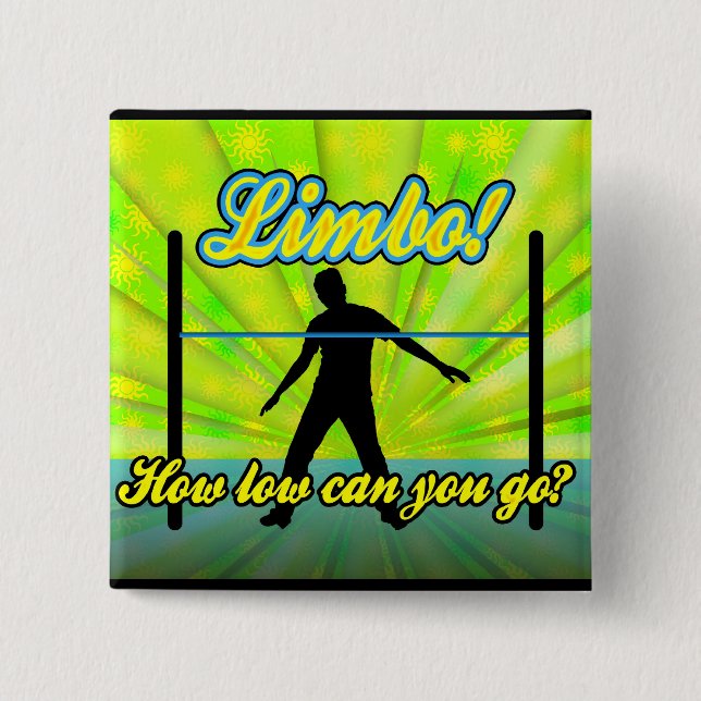 Chapa Cuadrada Limbo, fiesta de neón colorido (Anverso)