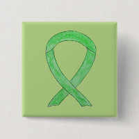 Lime Green Awareness Ribbon Art Lapin Pin