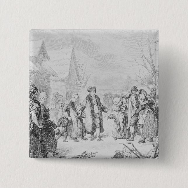 Chapa Cuadrada Limosnas de distribución de Louis XVI (Anverso)