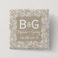 Linaje de imitación beige y marco de encaje floral