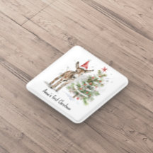 lindo bebe burro y árbol de navidad, personalizabl