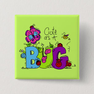 Chapa Cuadrada Lindo como insecto