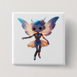 Chapa Cuadrada Lindo Robot Bailarín Pixie Bailarina