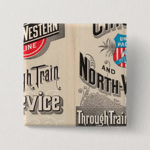 Chapa Cuadrada Línea Chicago y North Western