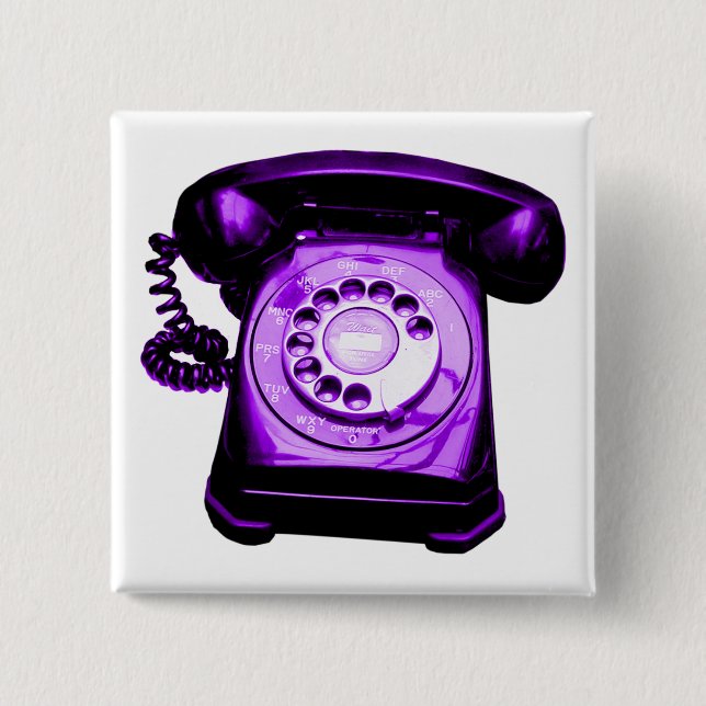 Chapa Cuadrada Línea directa púrpura (Anverso)