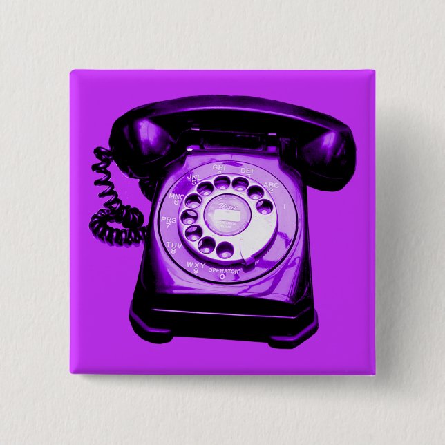 Chapa Cuadrada Línea directa púrpura (Anverso)