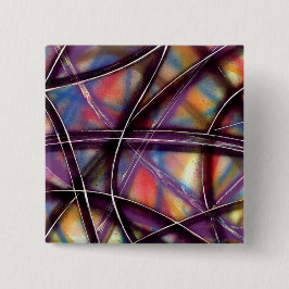 Chapa Cuadrada Líneas de solapamiento coloridas y divertidas