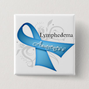 Chapa Cuadrada Linfhedema Awareness Ribbon