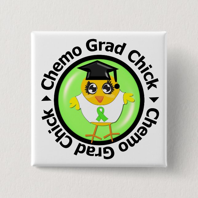 Chapa Cuadrada Linfoma no Hodgkins Chick Grad Chemo (Anverso)