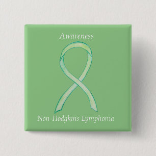 Chapa Cuadrada Linfoma no Hodgkins Lime Cinta Verde Pins