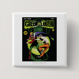 Chapa Cuadrada Linterna verde con el cabo en lucha