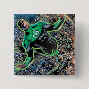 Chapa Cuadrada Linterna verde y la luna