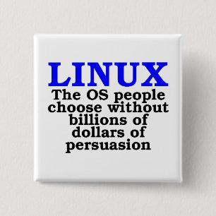 Chapa Cuadrada Linux. La gente del OS elige…