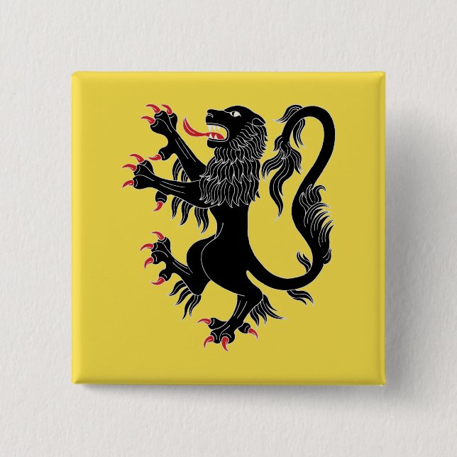 Chapa Cuadrada Lion Rampant Sable (Anverso)