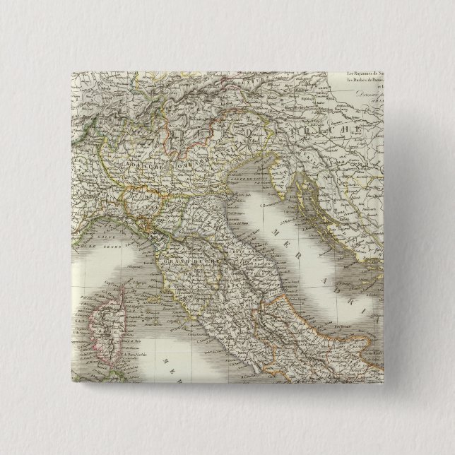 Chapa Cuadrada L'Italie - Mapa italiano (Anverso)