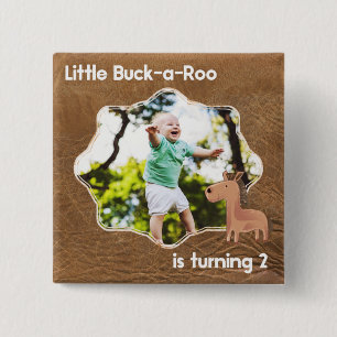 Chapa Cuadrada Little Buckaroo Second Birday Picture