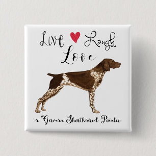 Chapa Cuadrada Live Lauder Love a German Shorthtransmitió Pointer