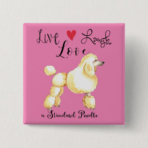 Chapa Cuadrada Live Lauder Love a Golden Retriever Button