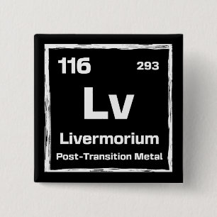 Chapa Cuadrada Livermorio (Lv) - Tabla Periódica de los Elementos