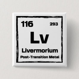 Chapa Cuadrada Livermorio (Lv) - Tabla Periódica de los Elementos