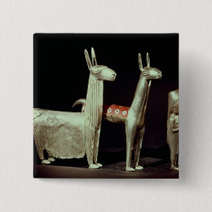 Chapa Cuadrada Llama, alpaca y mujer