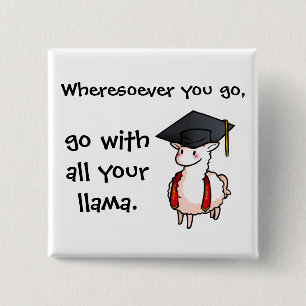 Chapa Cuadrada Llama de graduación