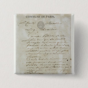 Chapa Cuadrada Llamada de Maximiliano de Robespierre