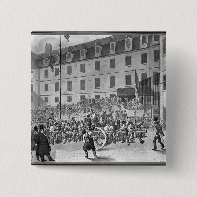 Chapa Cuadrada Llegada de los convicts en Bicetre (Anverso)