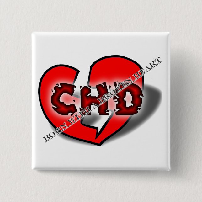 Chapa Cuadrada Llevado con un corazón quebrado (Anverso)