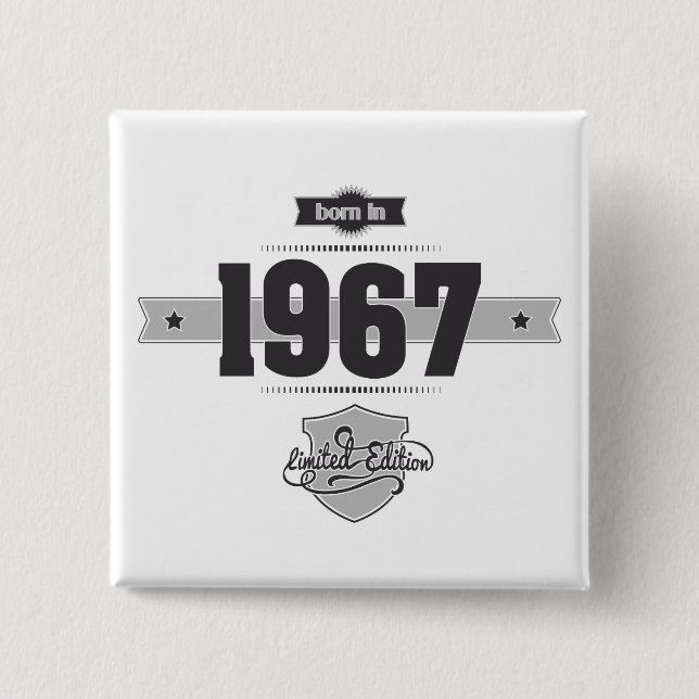 Chapa Cuadrada Llevado en 1967 (Dark&Lightgrey) (Anverso)