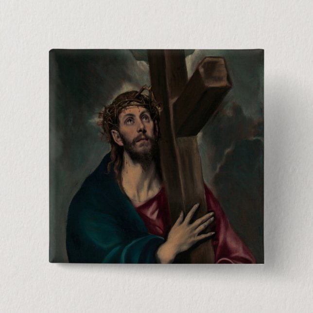 Chapa Cuadrada Llevar la cruz (Anverso)