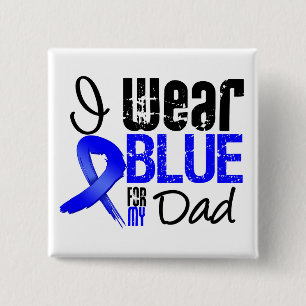 Chapa Cuadrada Llevo Blue Ribbon para mi papá - cáncer de colon