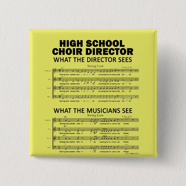 Chapa Cuadrada Lo que el coro de secundaria ve (Anverso)