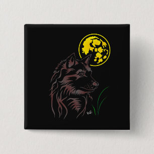 Chapa Cuadrada lobo joven soñando