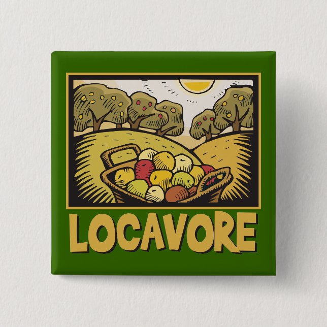 Chapa Cuadrada Locavore Slow Food (Anverso)