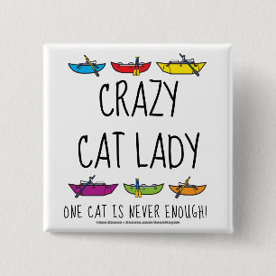 Chapa Cuadrada Loco Gato Lady Gracioso Cataraft