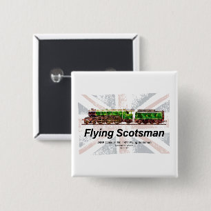 Chapa Cuadrada Locomotora de vapor Flying Scotsman inglesa