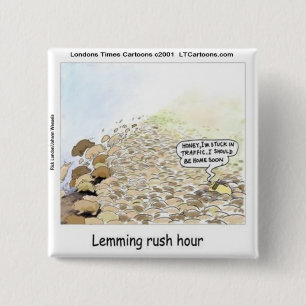 Chapa Cuadrada Locura de Hora de Lemmings Divertido