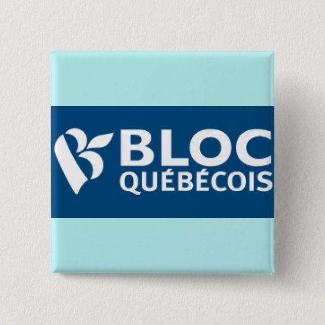 Chapa Cuadrada Logo de Bloc Québécois (Anverso)