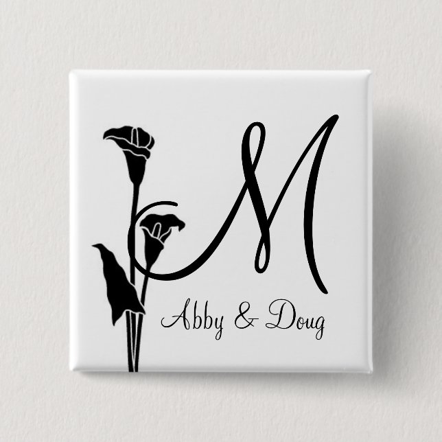 Chapa Cuadrada Logo de DIY Tulip con monograma (Anverso)