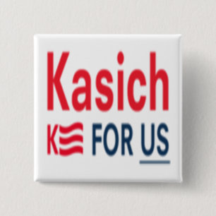 Chapa Cuadrada Logo de Kasich for Us
