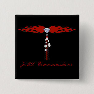 Chapa Cuadrada Logo de la torre de comunicaciones JML