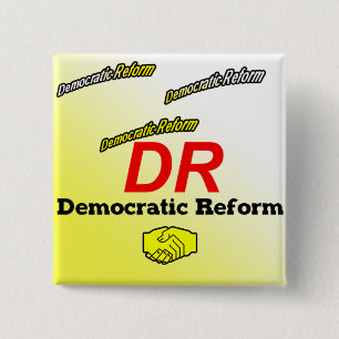 Chapa Cuadrada Logo del Fiesta de Reforma Democrática