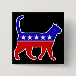 Chapa Cuadrada Logo del Fiesta del gato, gran Fiesta de Meow en l