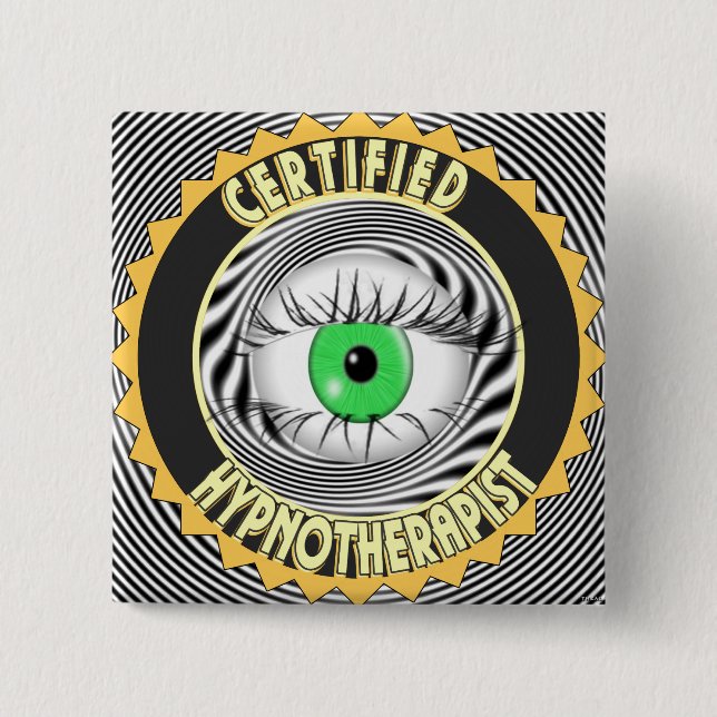 CHAPA CUADRADA LOGO HIPNOTERAPISTA CERTIFICADO (Anverso)