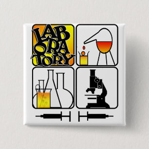 CHAPA CUADRADA LOGO LABORATORIO 4 PLAZAS - ICONOS LABORATORIOS